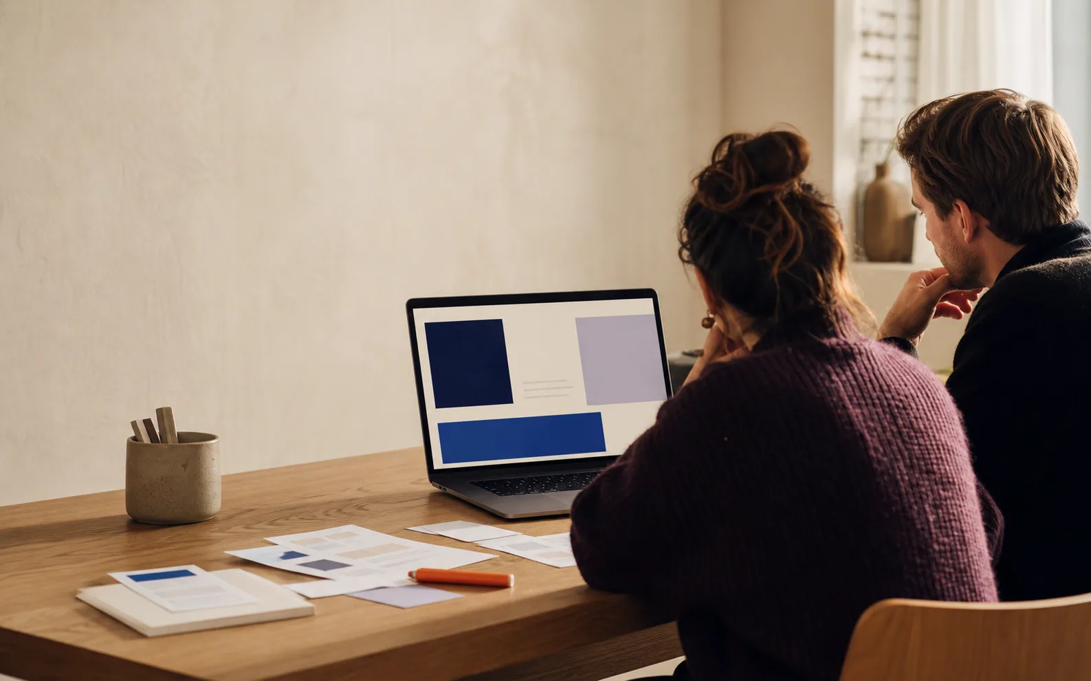 A considered web experience taking shape in a warm studio